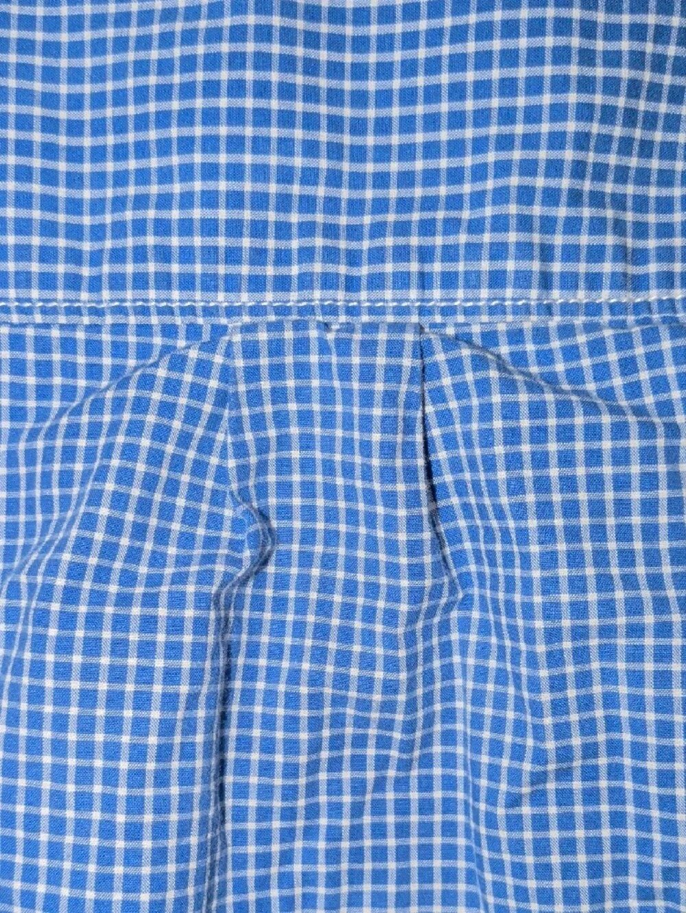 GAP Blue and White Check Button-Down Shirt for Boys